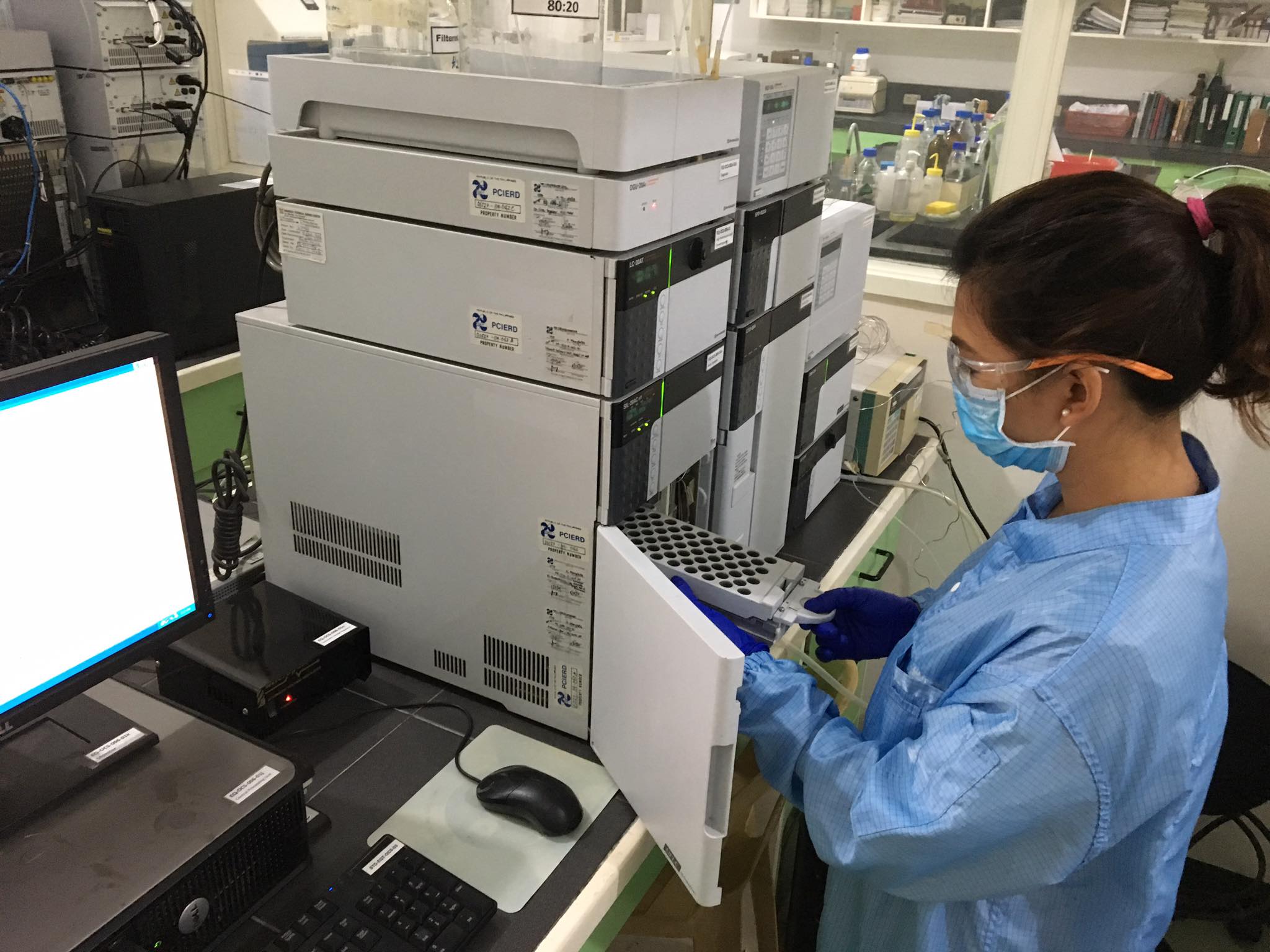 DOST laboratory analyst operating analytical instruments